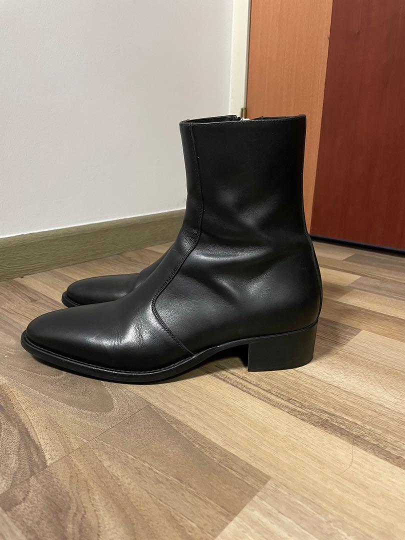 Saint laurent zip boots shop
