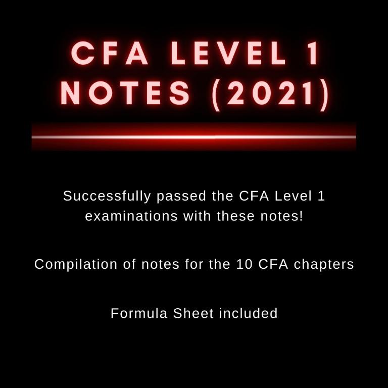 Full CFA Level 1 Notes, Hobbies & Toys, Books & Magazines, Textbooks on ...