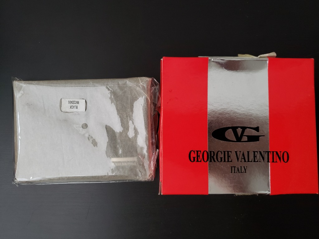 Genuine Leather Men s Bifold Black Wallet By Georgie Valentino Men s Fashion Watches Accessories Wallets Card Holders on Carousell