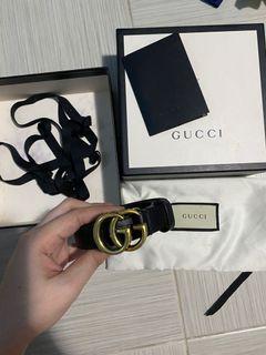 Gucci Leather Belt : Double G Buckle