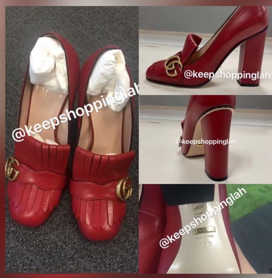 Gucci red shop pumps