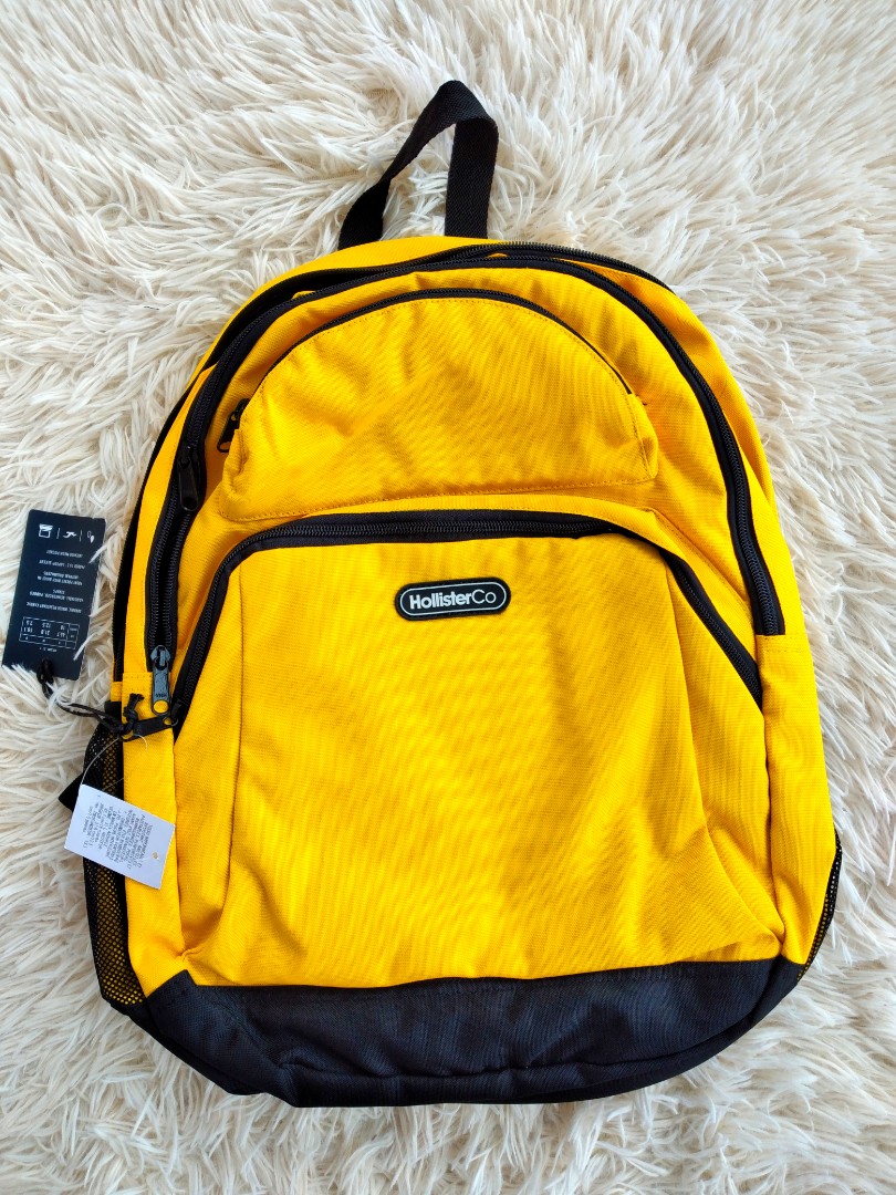 Hollister shop backpack yellow