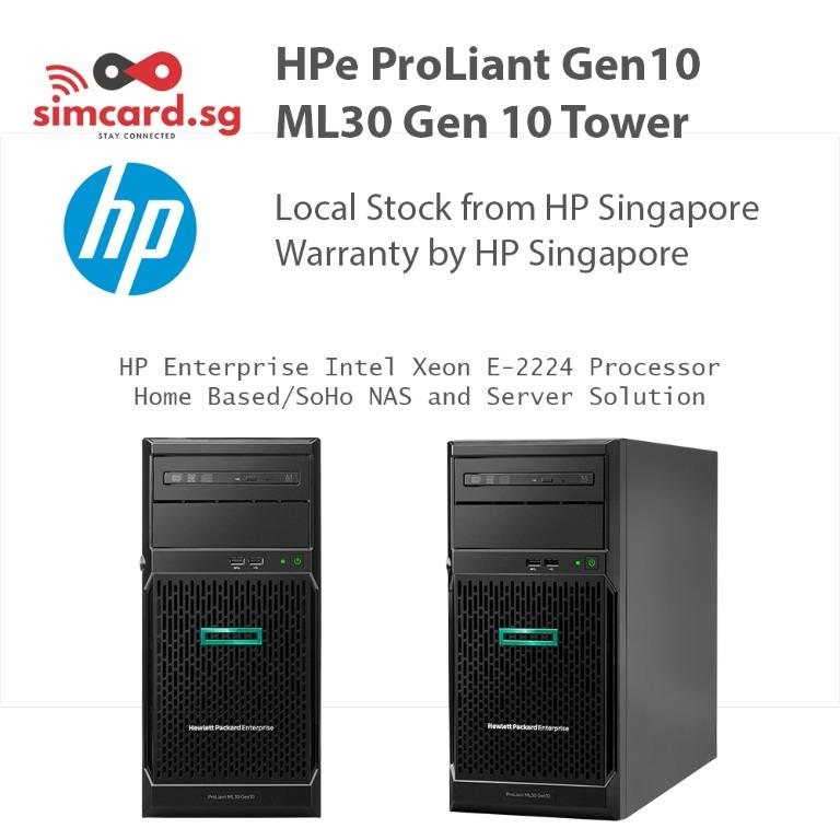 HPe ProLiant ML30 Gen10 Plus Tower Server 3/1/1 HP SG Warranty