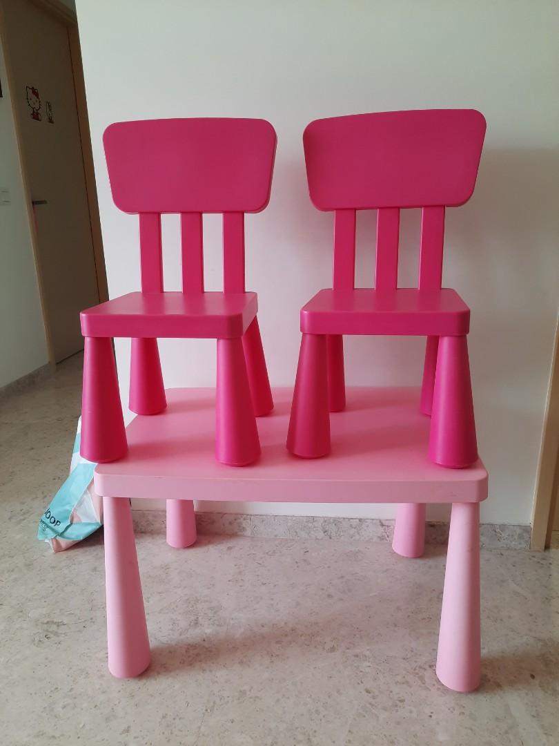 Ikea Children Table and Chair, Furniture & Home Living, Furniture