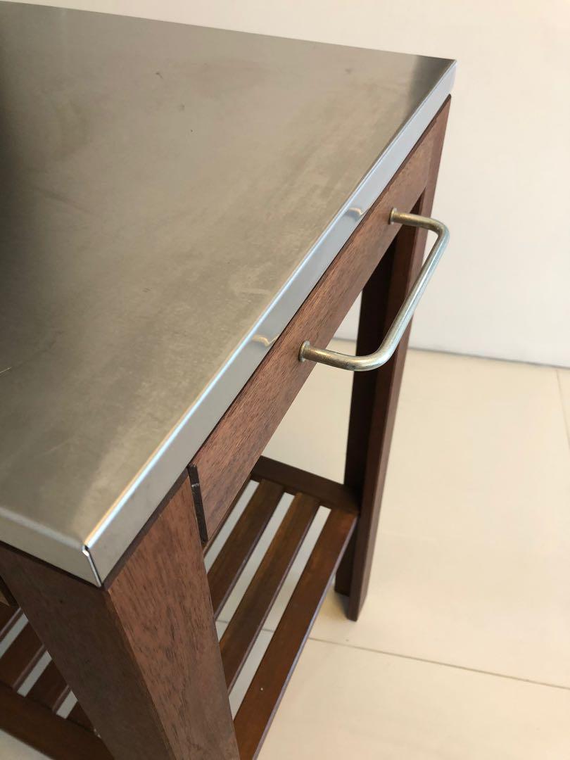 Ikea kitchen/outdoor table cart trolley, Furniture & Home Living