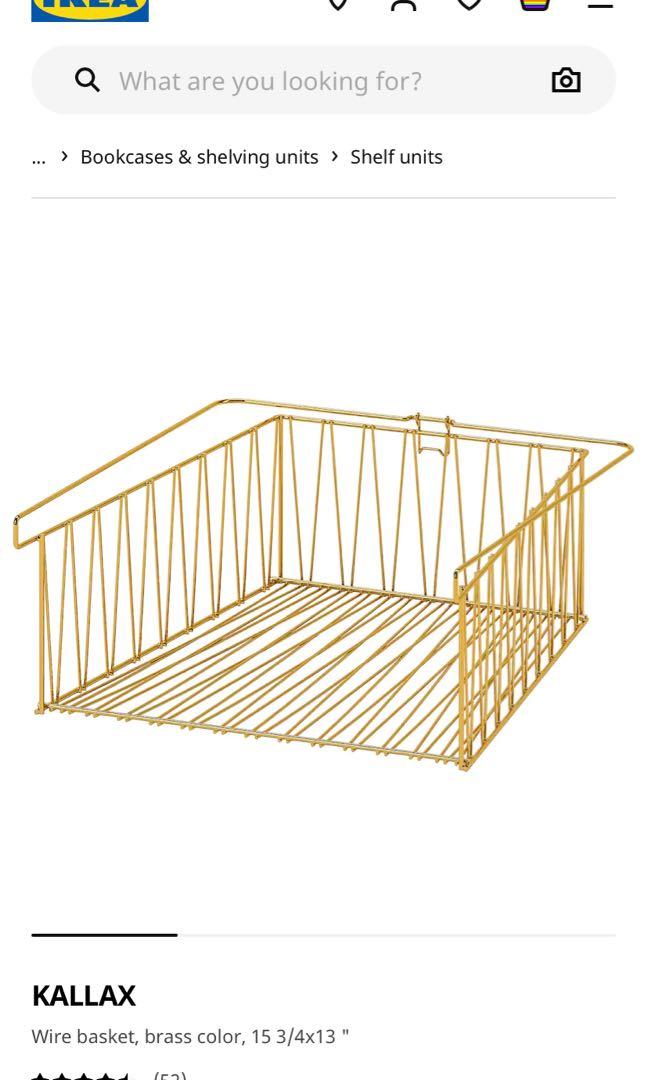IKEA wire basket for Kallax shelves unit, Furniture & Home Living, Home