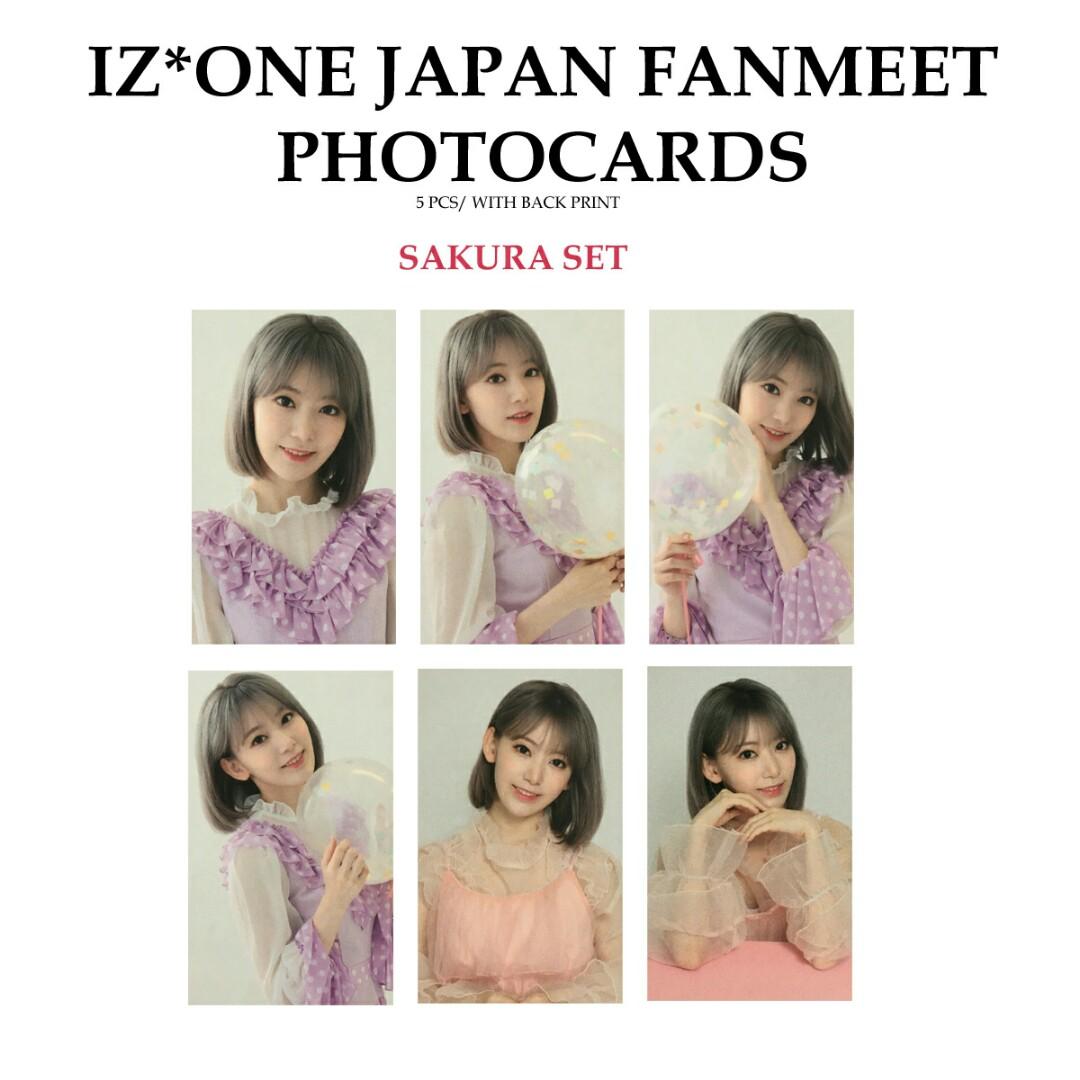 IZ*ONE JAPAN FANMEET PHOTOCARDS (Category: K-Wave Merchandise) located in Cavite. Submitted by kpopmerchatdasma (Listing ID 1094010528, Image 3). Description: IZ*ONE JAPAN FANMEET PHOTOCARDS 🌹🌸 - 6pcs per member set Available members - Sakura - Wonyoung - Yena - Minju - Chaeyeon - Hyewon NOTE: This is the unofficial card (fanmade). However, the card is in high quality, of good materials, with low price. *collection purposes only* This is for co