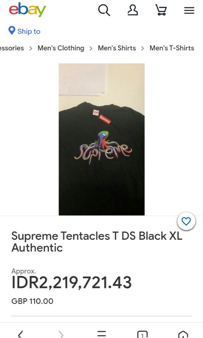 supreme tentacles tee black