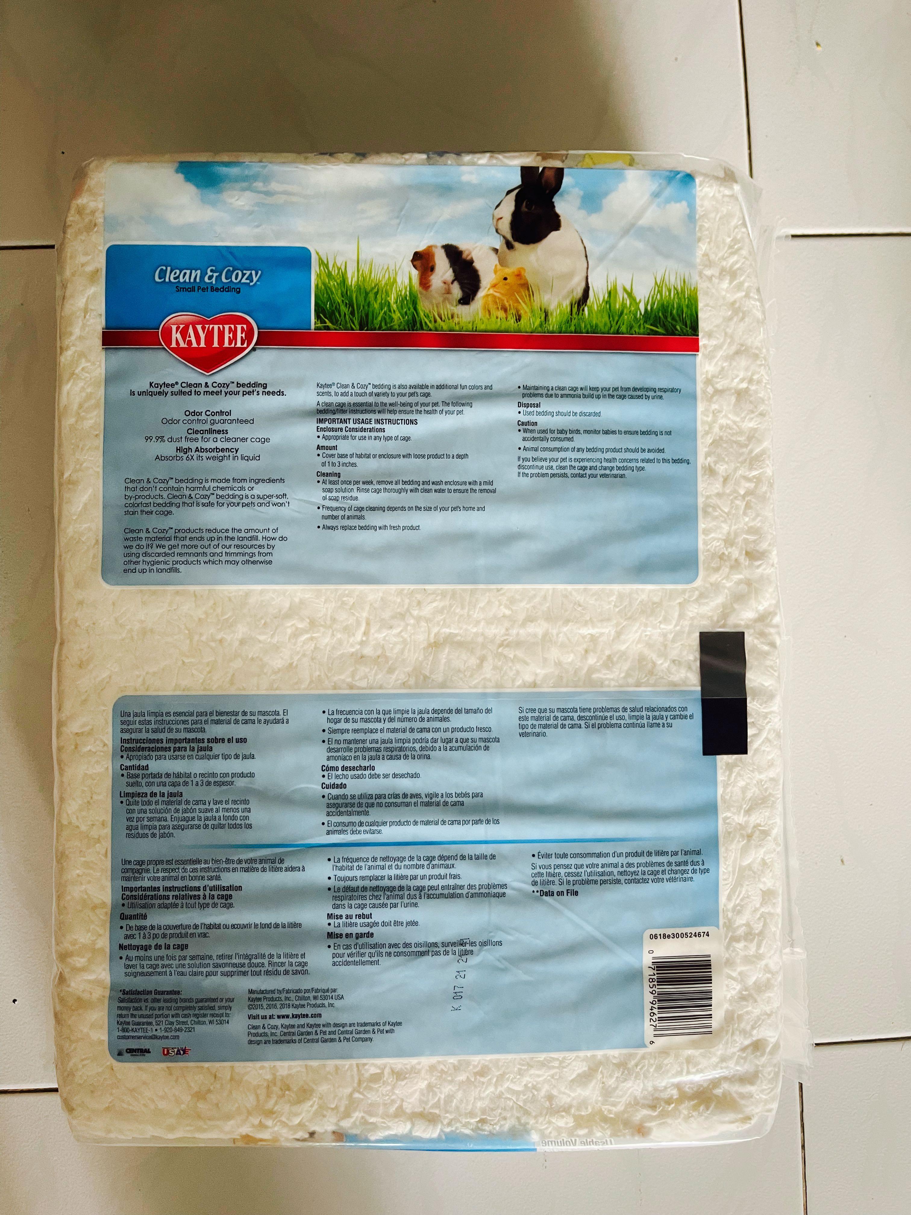 Kaytee clean & cozy hamster bedding 49.2l (3000 cu in), Pet Supplies