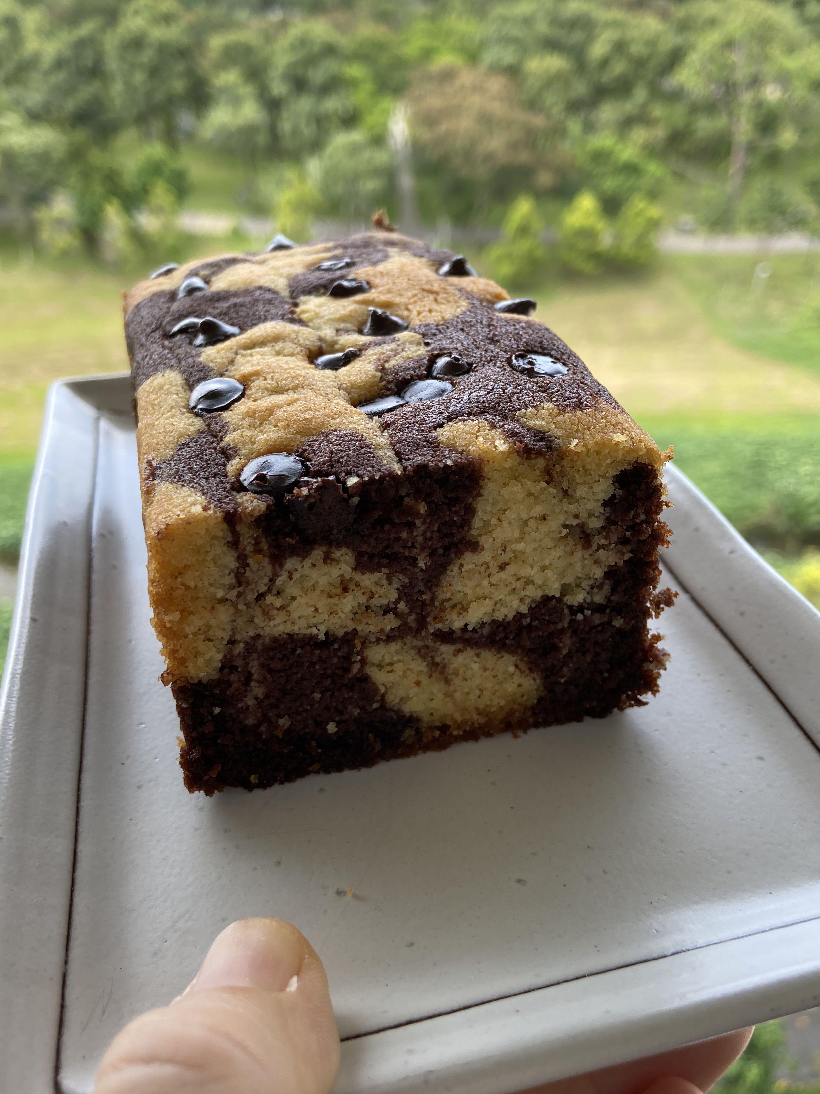 Keto Marble Pound Cake Golden Churn Butter Hershey Cocoa Choczero Chips Food Drinks Homemade Bakes On Carousell