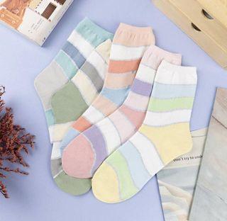 Korean Socks - Pastel Line Socks - Iconic socks