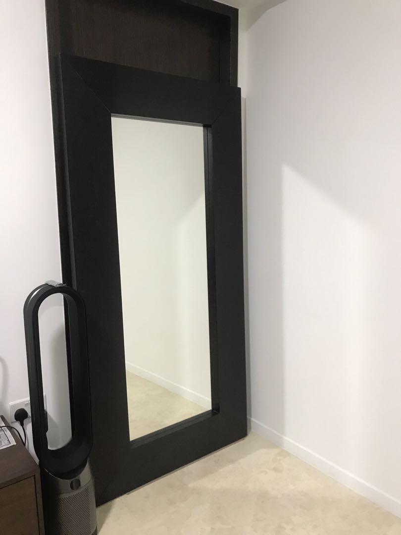 Large IKEA wood frame mirror Mongstad, Furniture & Home Living, Home