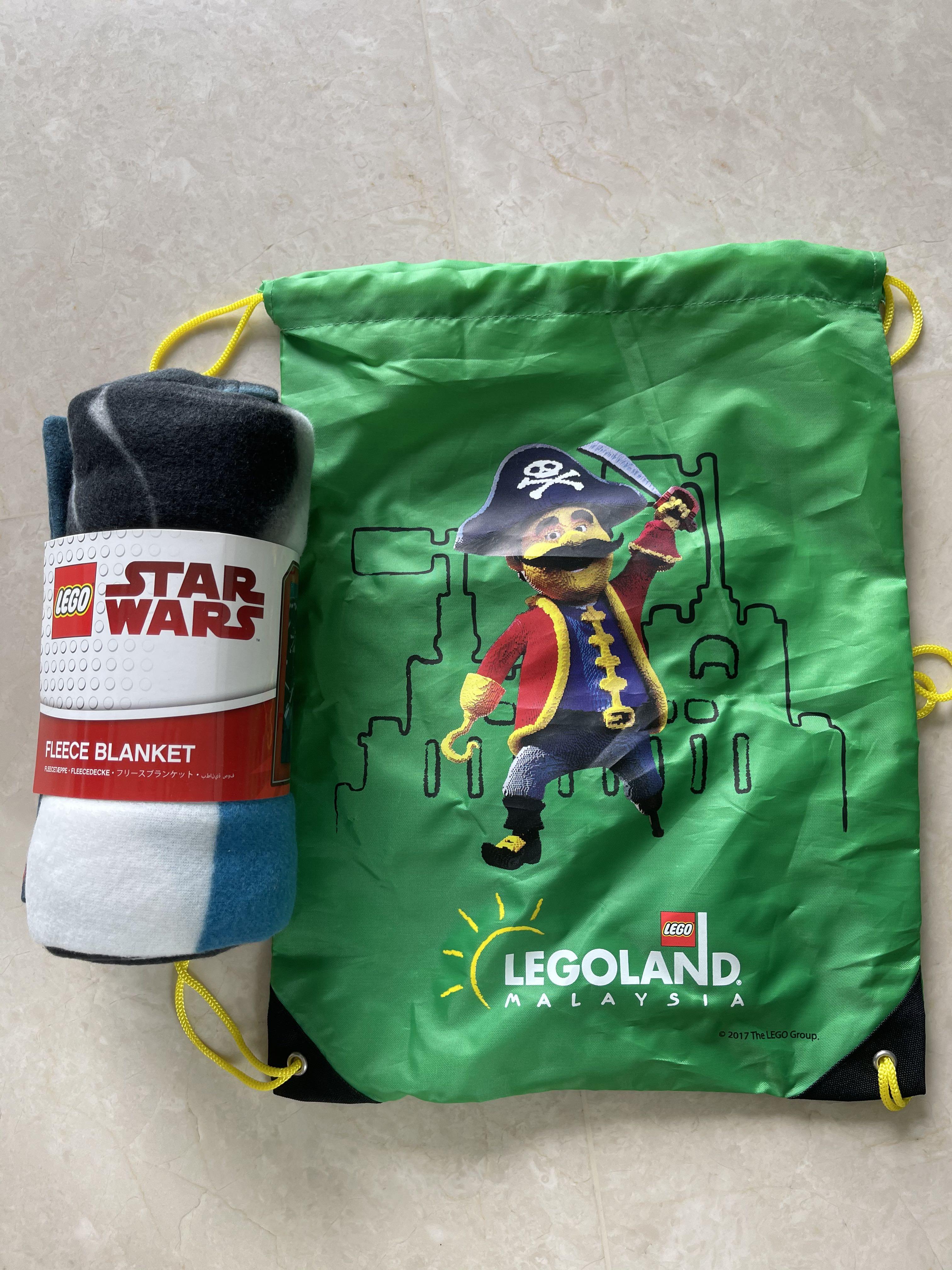 Brand New Lego Star Wars Fleece Blanket free drawstring bag