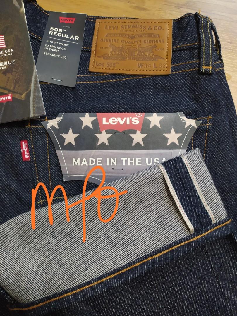 Levi s 505 Selvedge W34L32 Men s Fashion Bottoms Jeans on Carousell