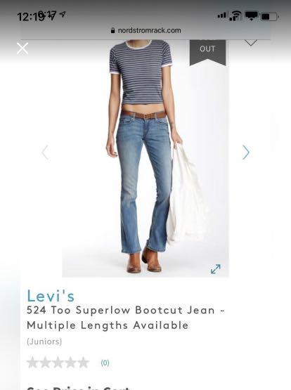 Levi 524 too superlow bootcut hot sale