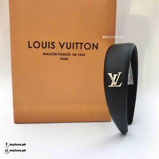 Louis Vuitton Classic Black Leather Headband
