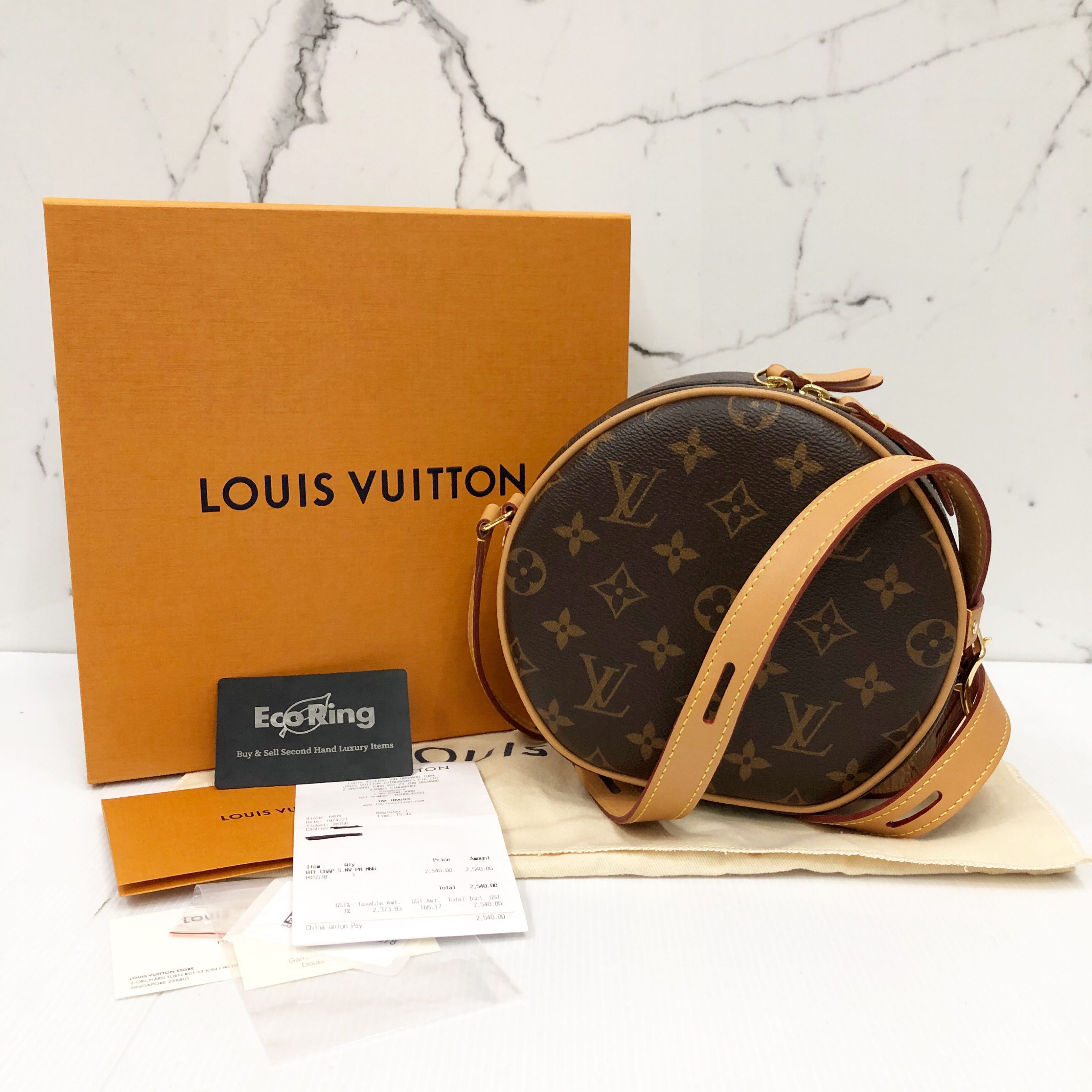 LOUIS VUITTON BOITE CHAPEAU SOUPLE Black Leather ref.968004 - Joli Closet