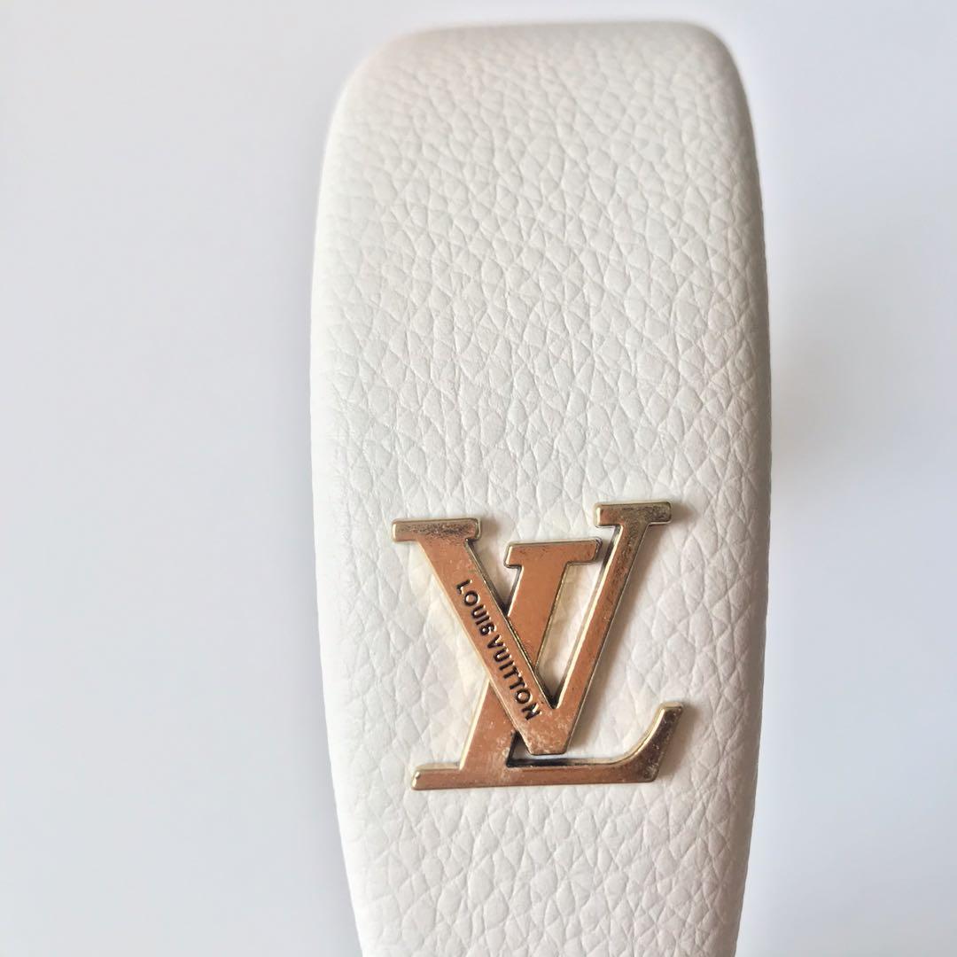 Louis Vuitton, Accessories, Louis Vuitton Monogram Headband Be Mindful  Hair M77394 White Silk Pvc Leather