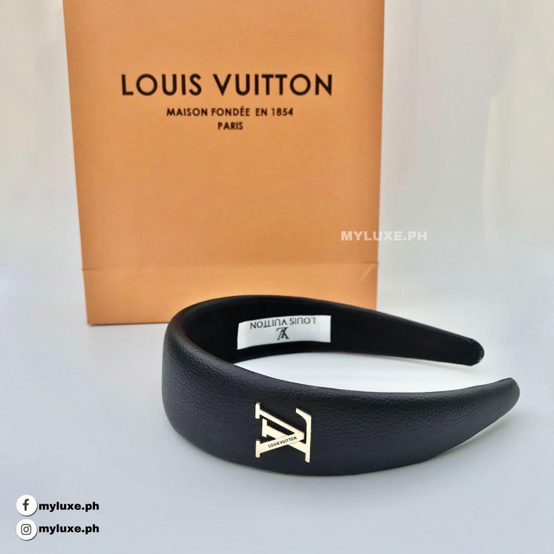 LV Classic Black Leather Headband, Women's Fashion, Watches