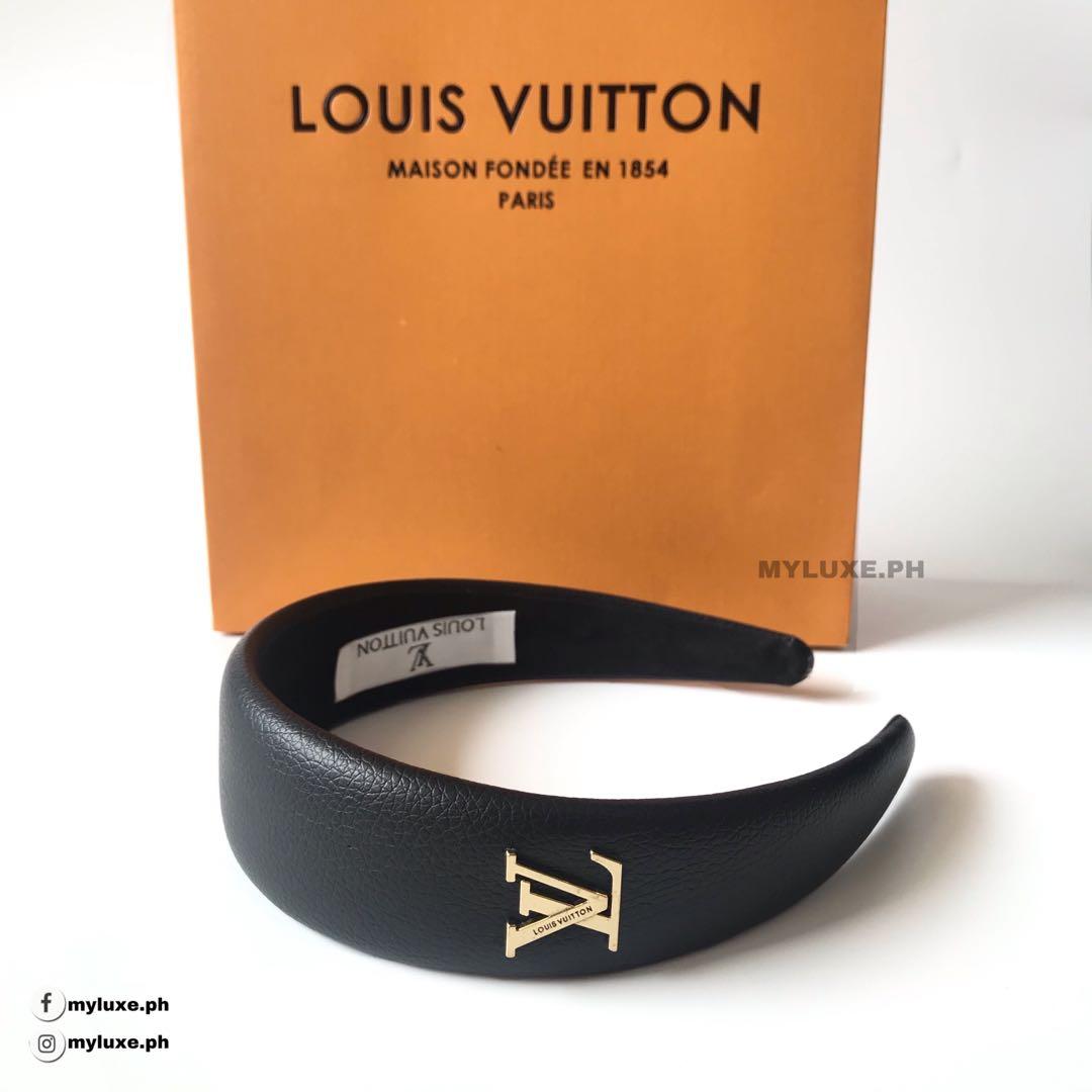 LV Classic Black Leather Headband, Women's Fashion, Watches & Accessories,  Hair Accessories on Carousell