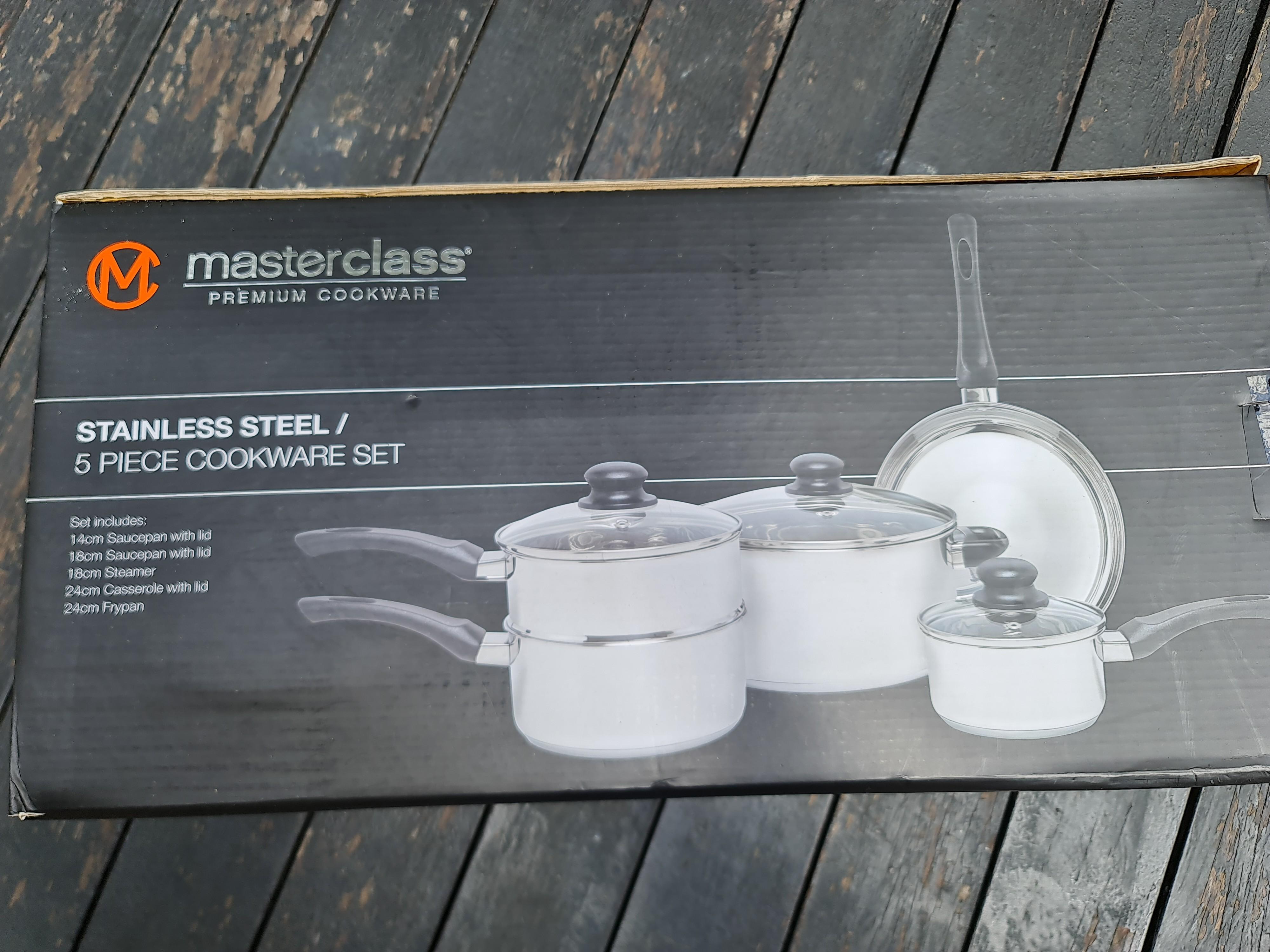 Masterclass Premium Cookware Set 5 Piece Casserole saucepans