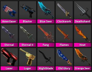 107 GODLYS ROBLOX Mm2 Murder Mystery 2 Small Set Godlies Ancients Vintages  Cheap EUR 15,01 - PicClick FR