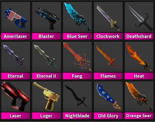 Murder Mystery 2 Mm2 Full Godly Set Including Ancient And Vintage Sets Video Gaming Gaming Accessories In Game Products On Carousell