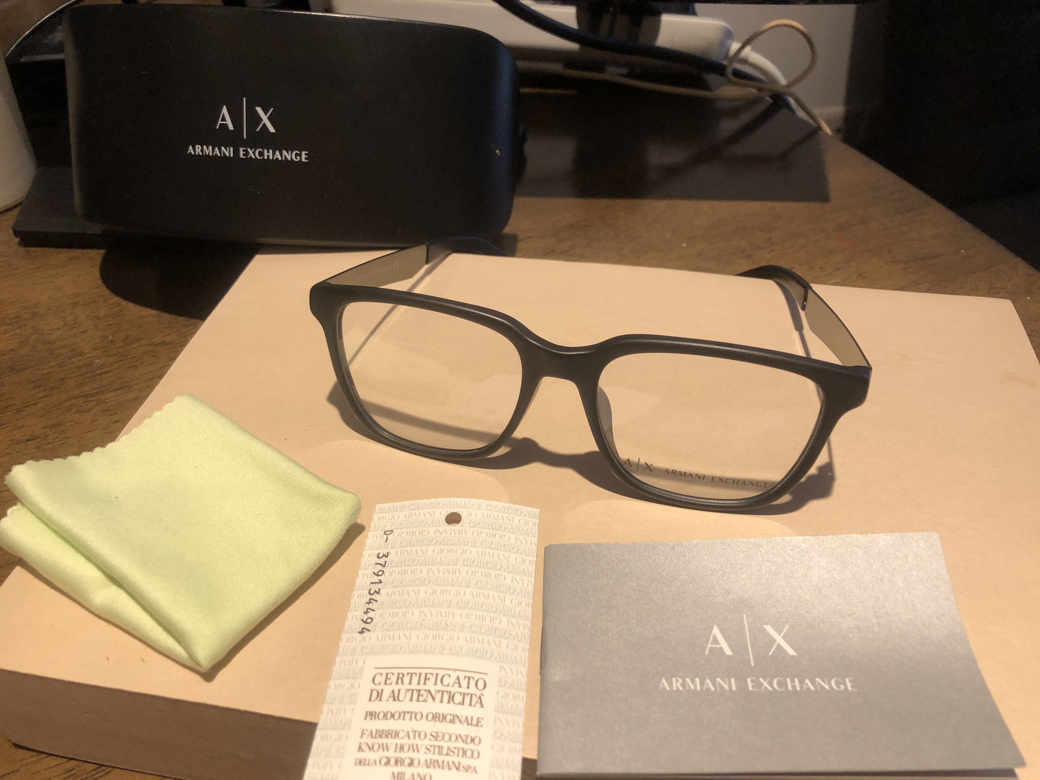 Armani exchange eyeglasses ax3064 8290 matte best sale transp mallard green 53 mm