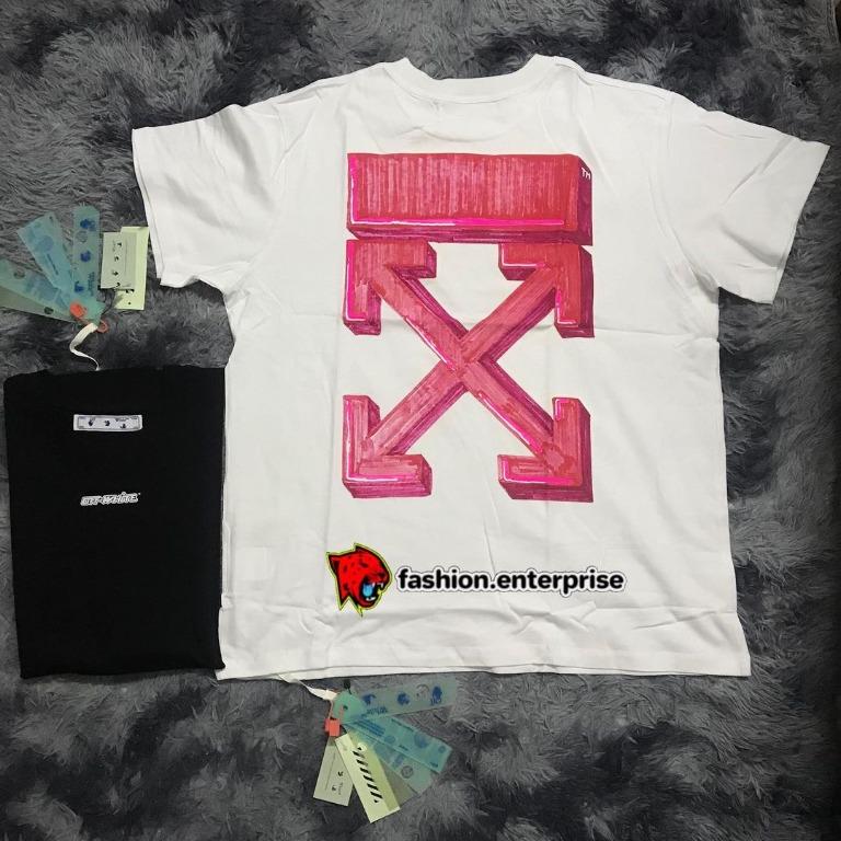 Off White Marker Arrows Tee Men s Fashion Tops Sets Tshirts
