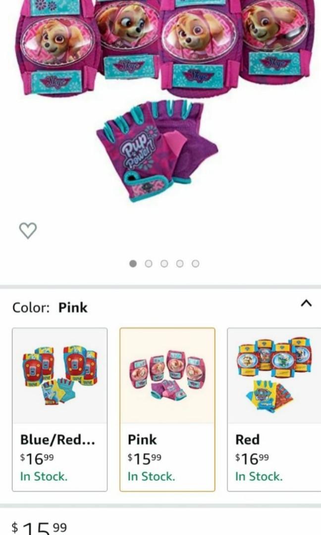 Paw patrol helmet and pads and gloves for bike girls toddlers kids