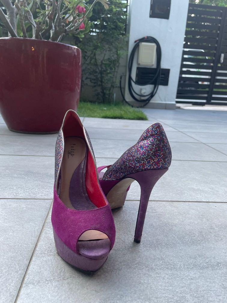 Pedro Sparkly Purple Heels Women s Fashion Footwear Heels on Carousell