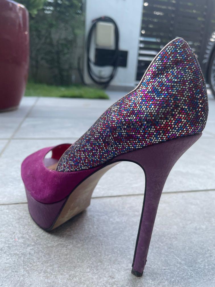 Pedro Sparkly Purple Heels