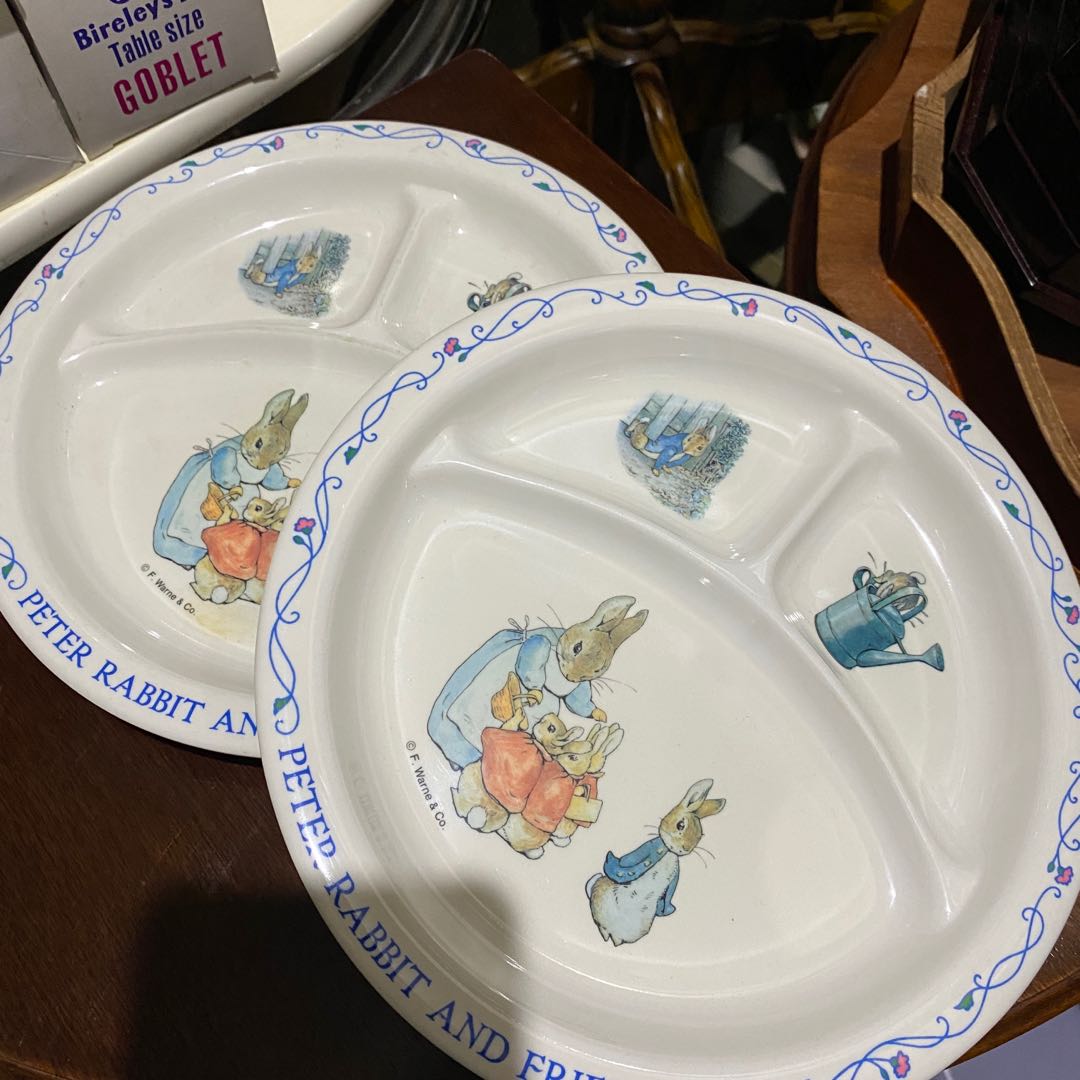 Peter rabbit Plastic kid divided plate, Furniture & Home Living ...