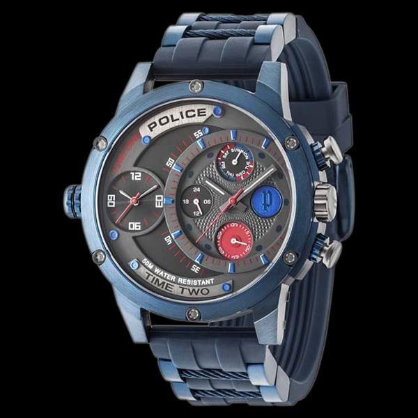 Police adder store watch blue