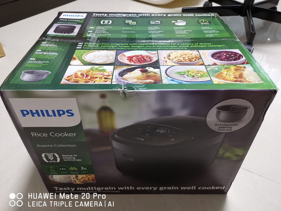 Premium Philips Avance Collection Rice Cooker HD4528/62, TV & Home