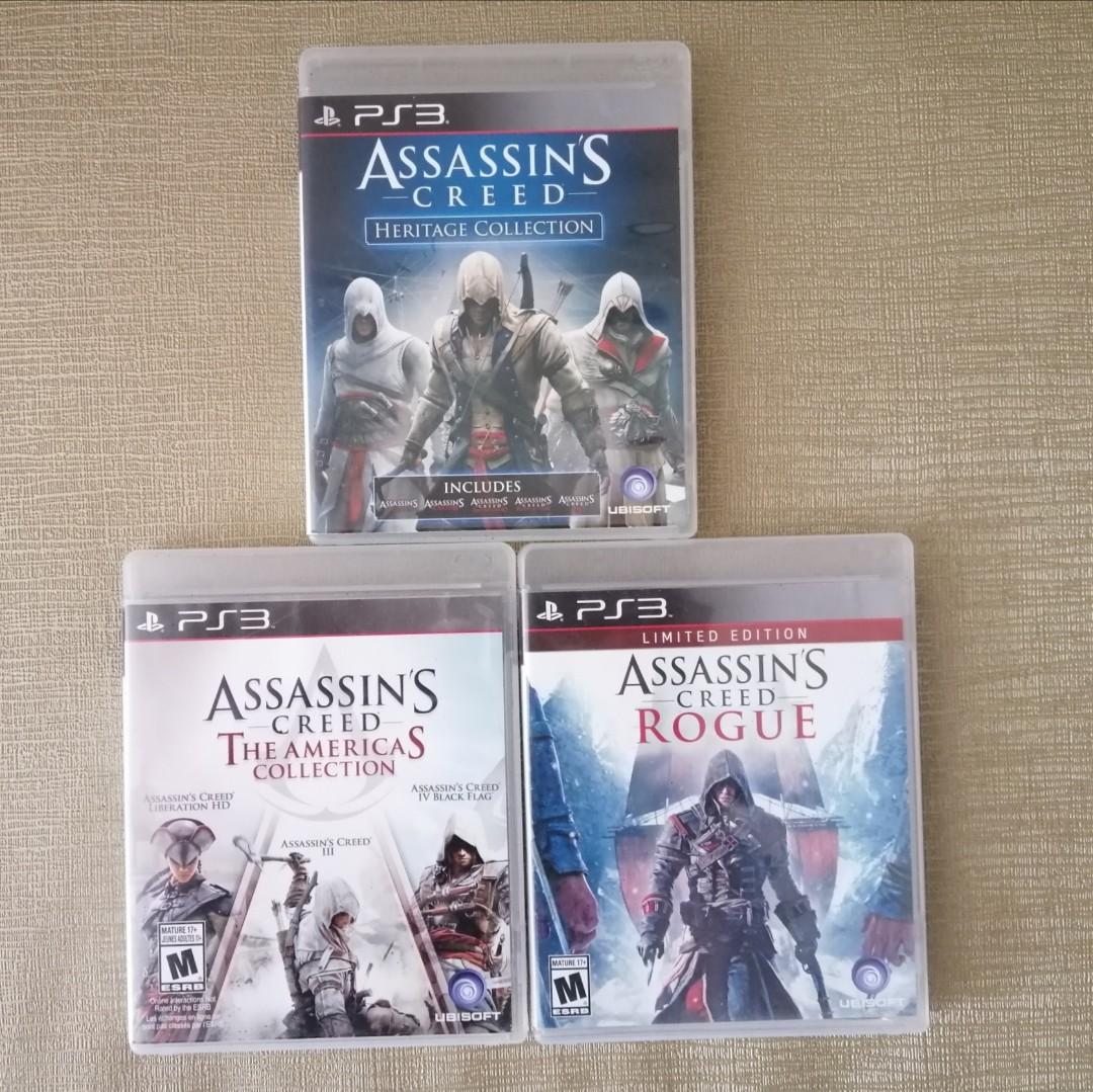 PS3 GAMES - Assassins Creed Collection, Video Gaming, Video Games,  PlayStation on Carousell