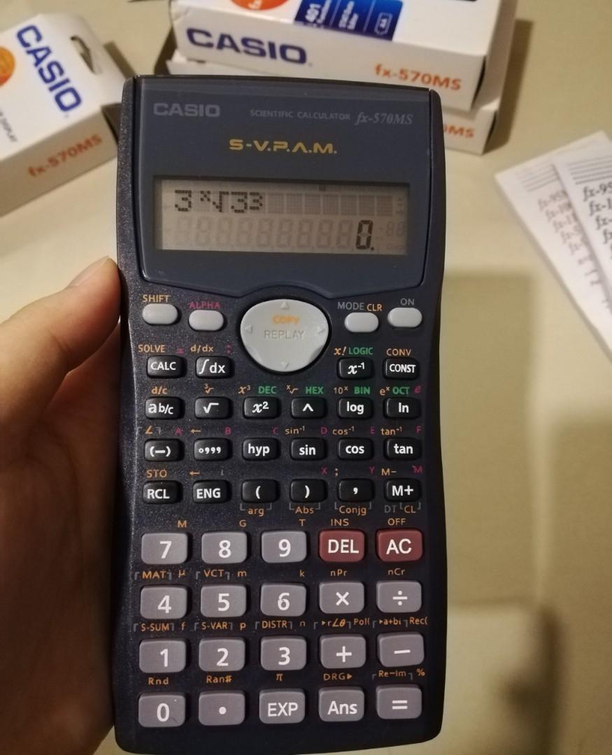 Readystock Casio scientific calculator fx 570MS kalkulator