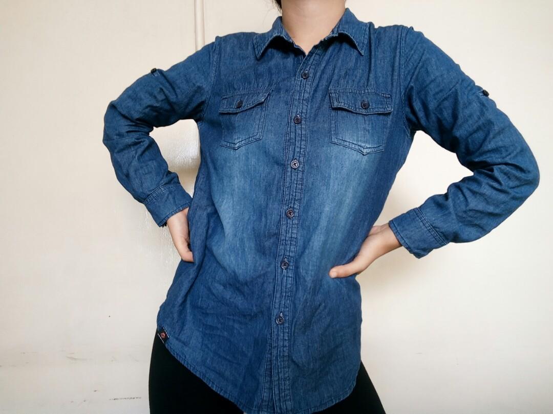 Denim long new arrivals sleeve polo