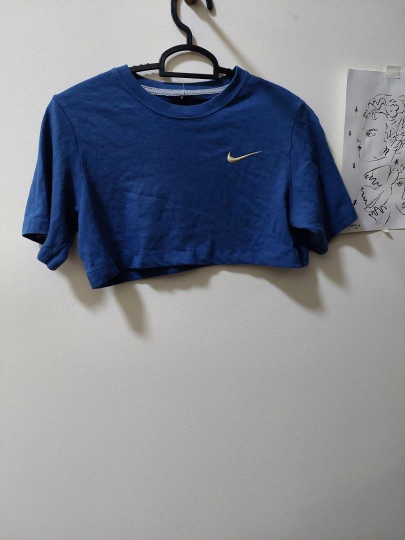 Reworked Vintage Nike Crop Top, Women's Fashion, Tops, Blouses on Carousell