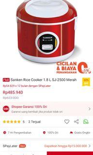 Rice Cooker Sanken New!
