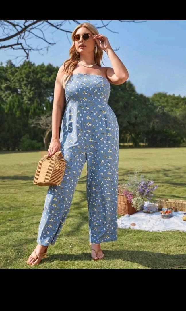 Plus size store bandeau jumpsuit