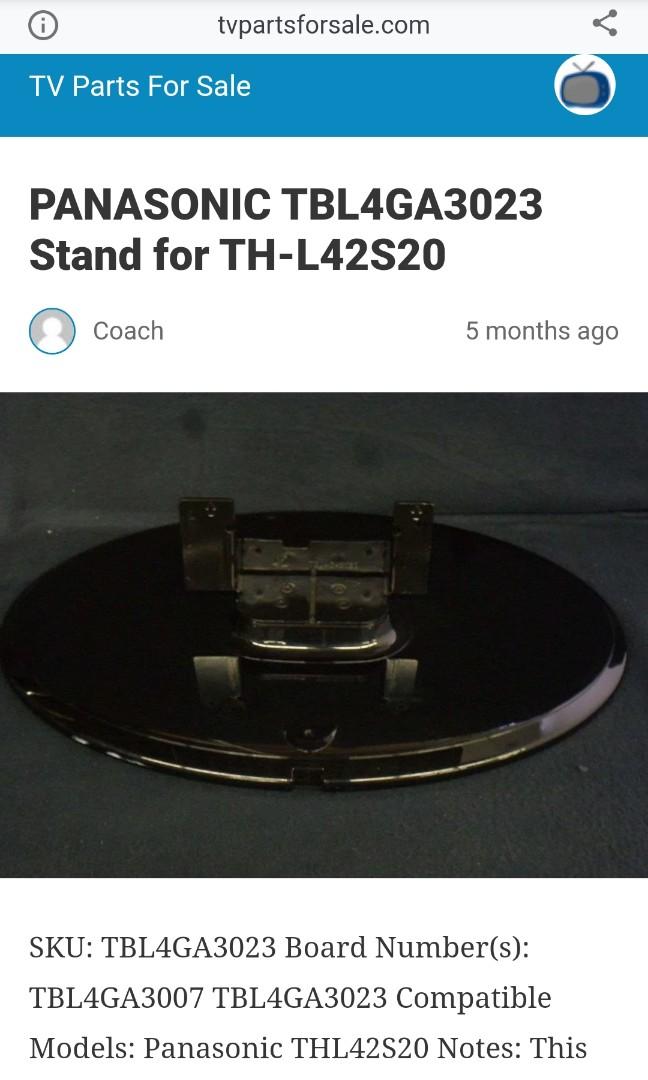 Stand for Panasonic Viera 42 inch LCD TV, TV & Home Appliances, TV
