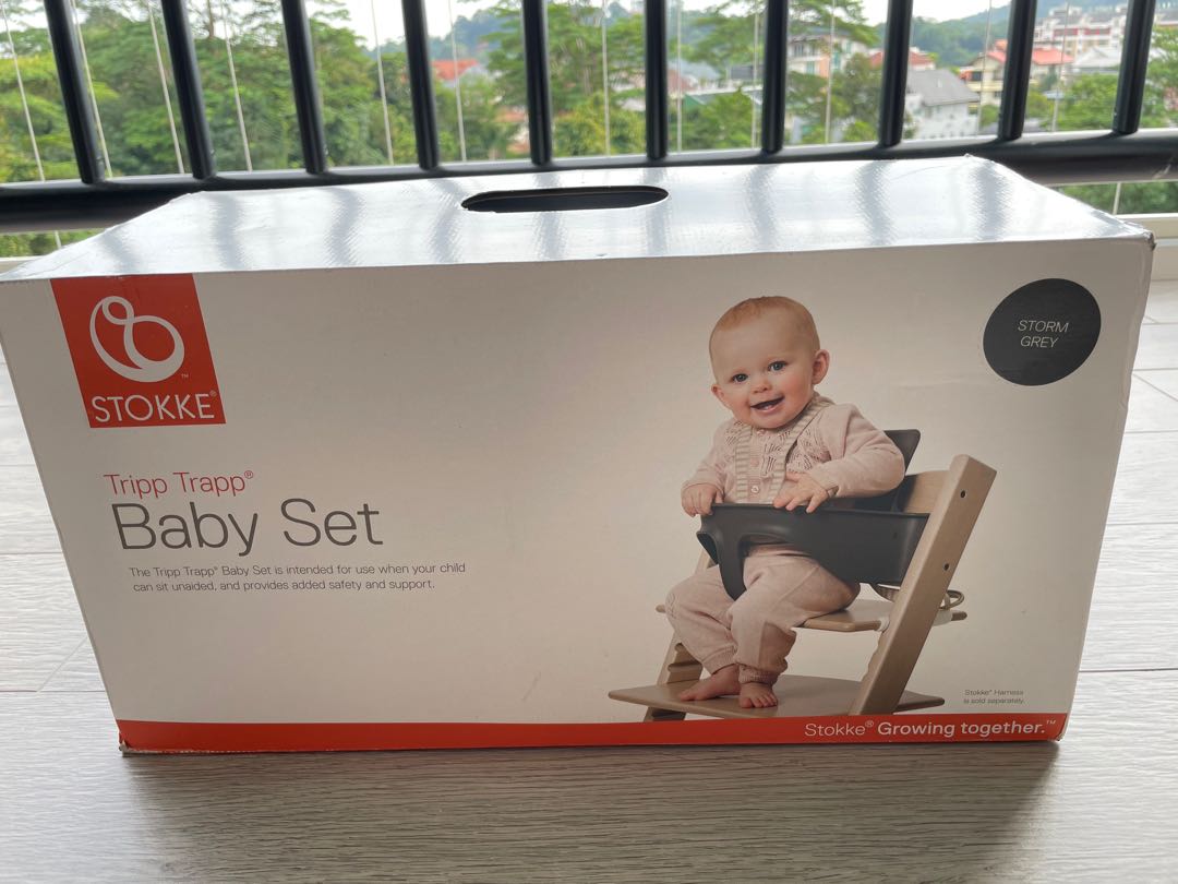 Tripp trapp best sale baby set grey