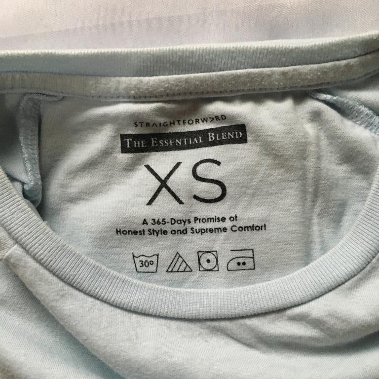 Straightforward T-Shirt Bundle (Light Blue & Salmon Pink) (Category: Tshirts & Polo Shirts ) located in Quezon City. Submitted by paaangs (Listing ID 1093945650, Image 2). Description: Tag: XS Dimensions: • Length: 25 inches • Width: 14 inches Rfs: Decluttering Used once Individual Price: 170 each Issue: Salmon Pink shirt has washable small stain (see picture number 6) Pm me for more details Colors may vary due to lighting.