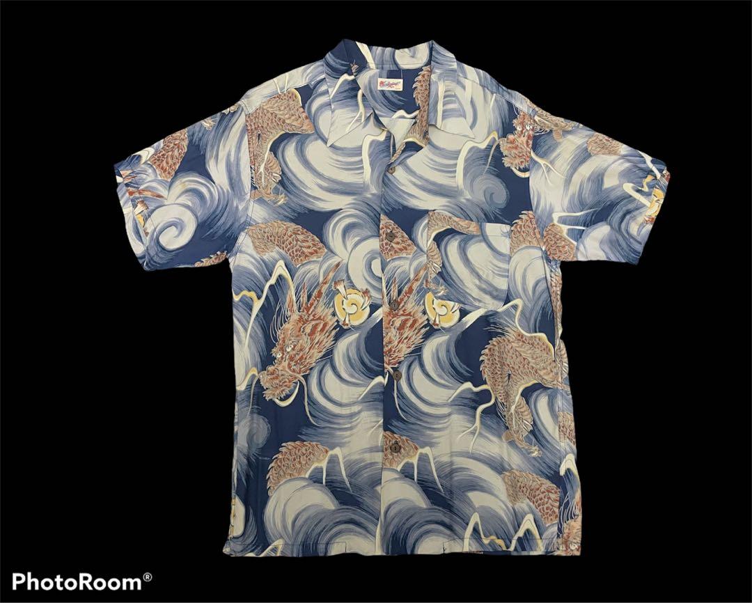 SUN SURF Toyo Enterprise Vintage Japan Dragon Motif Hawaii Aloha Shirt