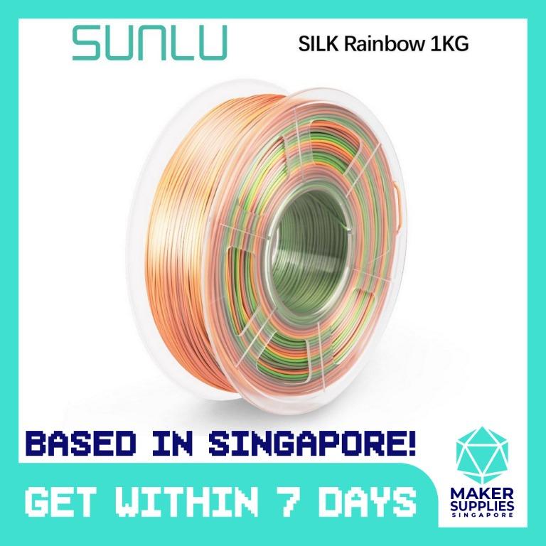 SUNLU PLA Silk Rainbow 1.75mm 1KG 3D Printer Filament Print