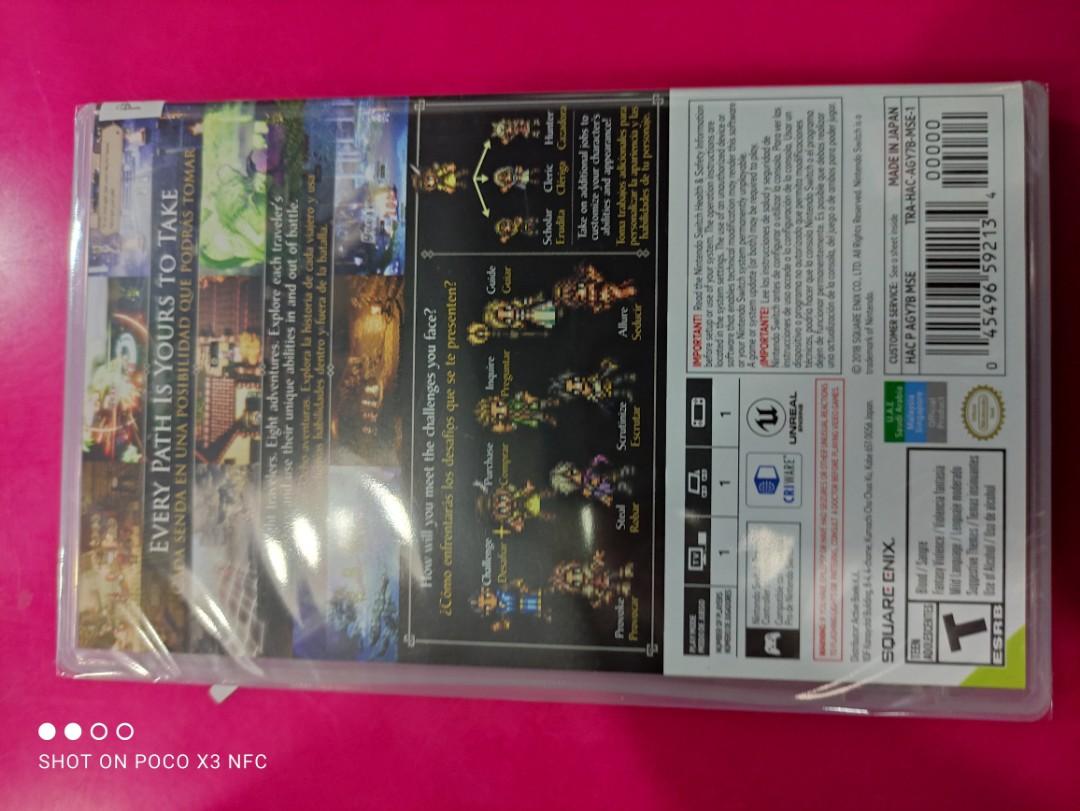 Switch Octopath Traveller (Category: Nintendo) located in Makati City. Submitted by yomyom_onlineshop (Listing ID 1093978075, Image 2). Description: For Sale Only Brandnew Sealed No To trade Delivery within the day Taguig Market Market Can book Via lalamove Less Time Less Effort Cod,Gcash,Banktransfer.