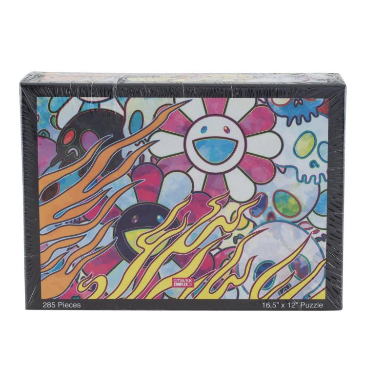 村上隆 Skulls & flaming Flower puzzle パズル Blue Flower &amp