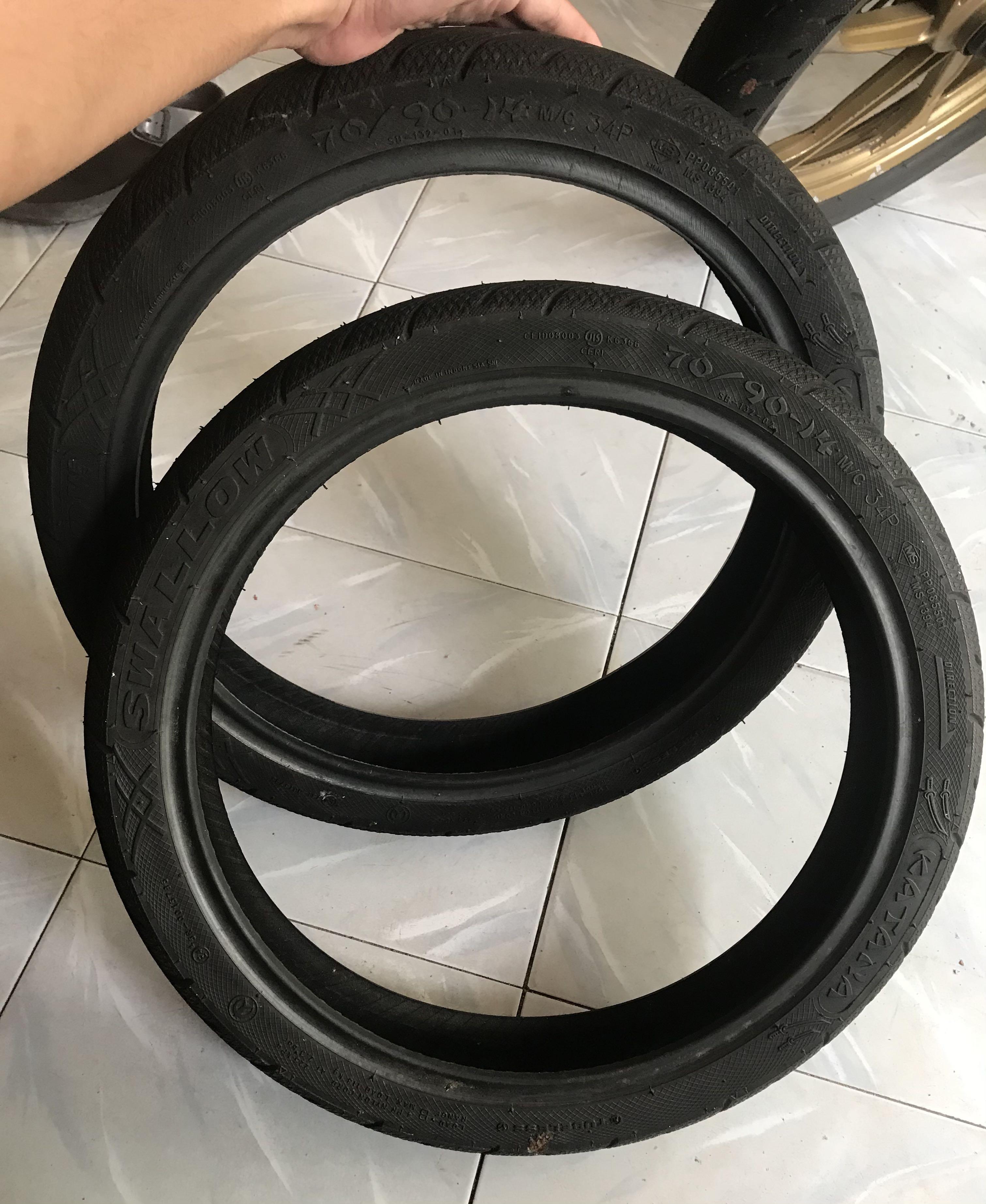 Tayar Scooter 70 90 14 Swallow Tubeless Tyre Sb 132 Katana Diamond Pattern Auto Accessories On Carousell