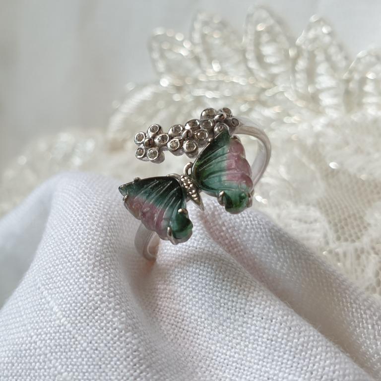 Tourmaline butterfly deals ring